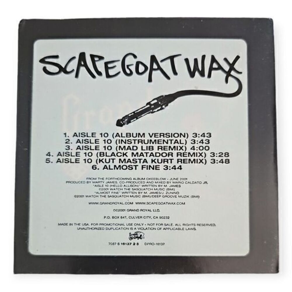 Scapegoat Wax – Aisle 10 [2001‎ Promotional Maxi-CD Single]